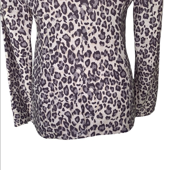 NWOT Rachel Zoe Snow Leopard Linen Blend Blazer - M - Picture 7 of 13